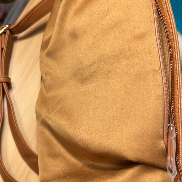 Danbury Mint Personalized JM Initial BrownFaux Leather Handbag - Picture 14 of 16